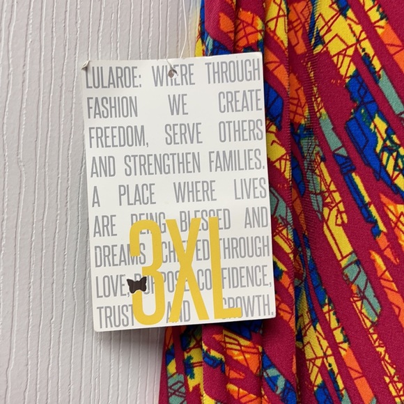LuLaRoe New 3XL Multicolored Maxi Skirt NWT - Picture 4 of 7